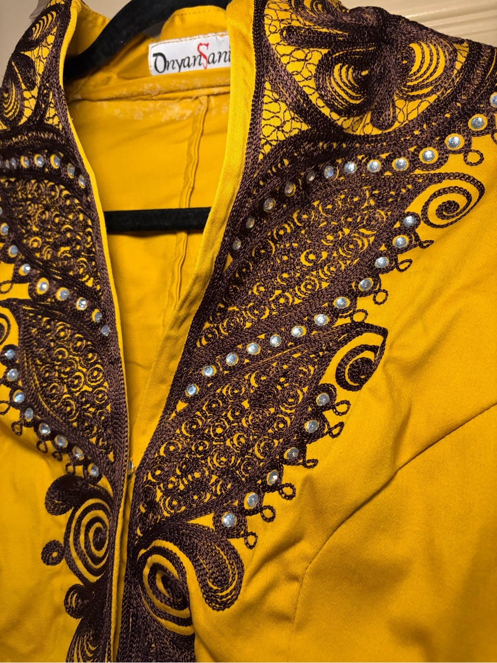 Yellow Embroidered Jacket - Picture 4 of 10